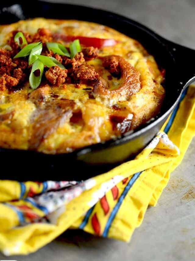 Leftover Fajita Frittata
