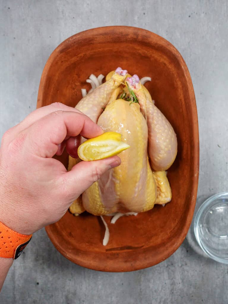 Step-by-step-cooking-instruction-of-making-Lemon-roasted-chicken