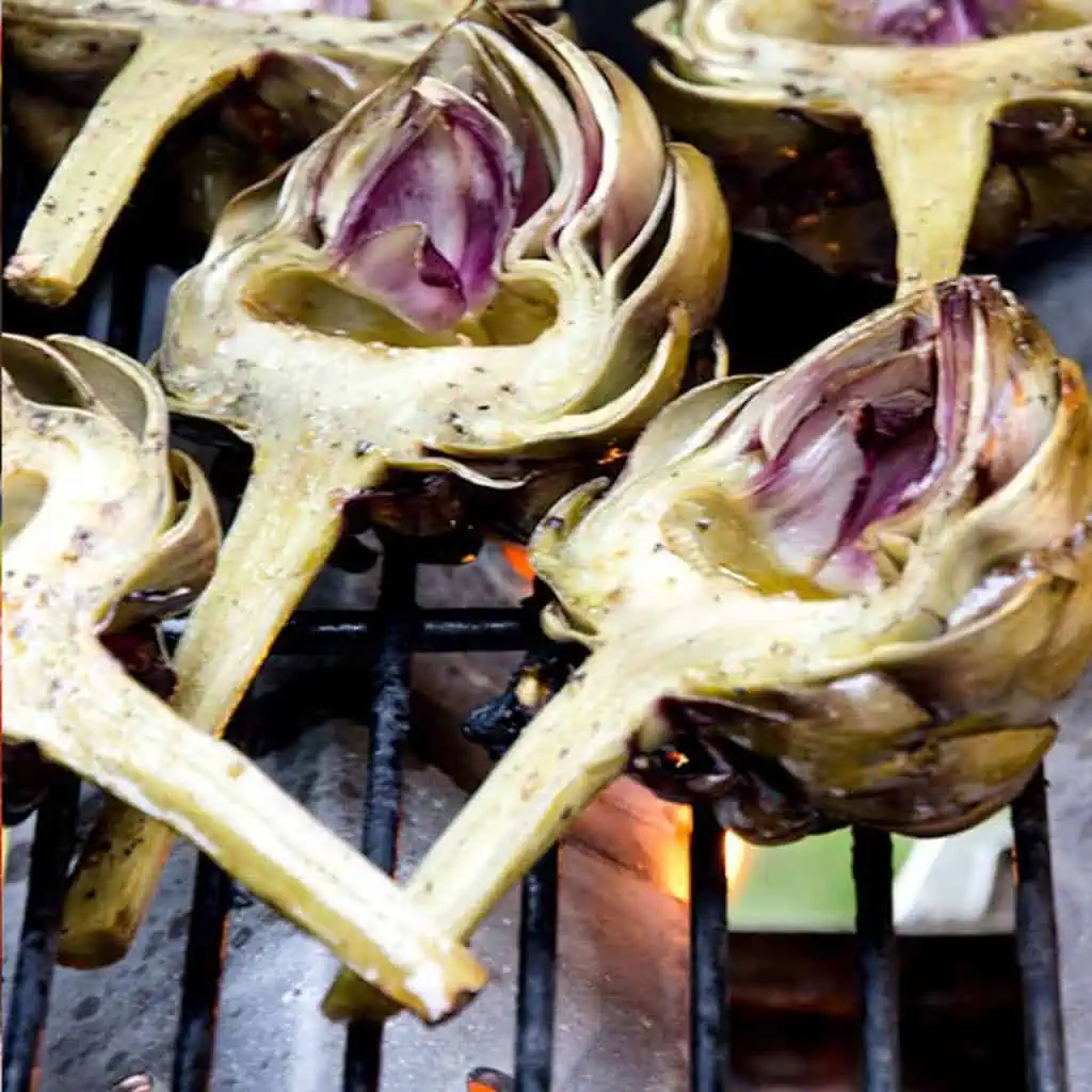 Grilled artichokes and other keto recipes by cooking method like braising or roasting