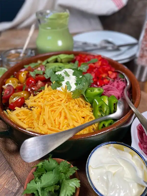 Delicious low carb taco salad