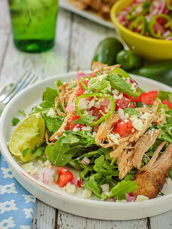 Low carb pulled pork salad